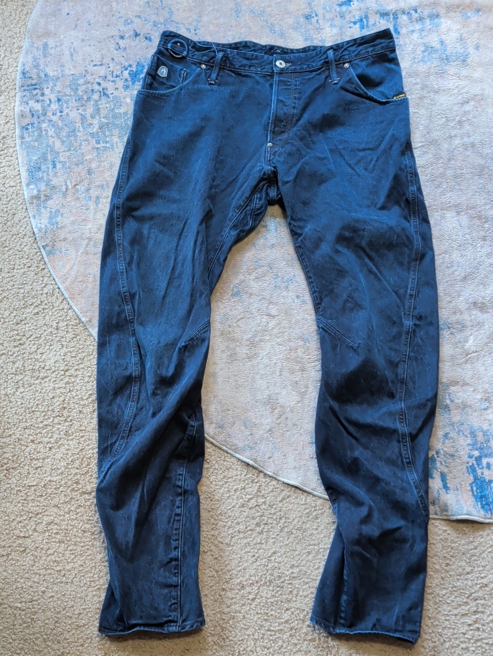 G-Star Slim Straight Jeans in Dark Blue Men's 36x35 US